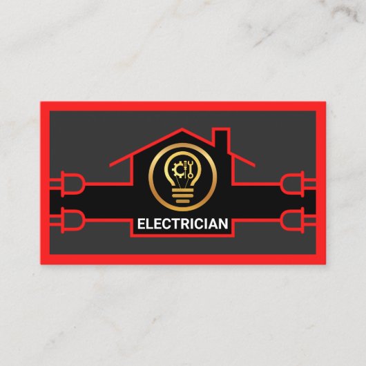 Auffallender Stromkreis des roten elektrischen Zuh Visitenkarte (Vorderseite)