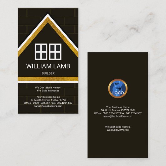 Auffallender Visitenkarte (Vorne/Hinten)