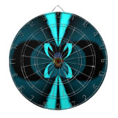Auffallendes Design für Cyan und Black Vector Dartscheibe (vorne)