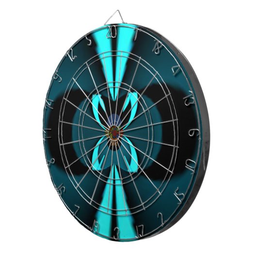 Auffallendes Design für Cyan und Black Vector Dartscheibe (Vorderseite rechts)