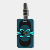 Auffallendes Design für Cyan und Black Vector Gepäckanhänger (Vorderseite vertikal)