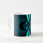 Auffallendes Design für Cyan und Black Vector Kaffeetasse (Vorderseite Links)