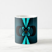 Auffallendes Design für Cyan und Black Vector Kaffeetasse (Mittel)