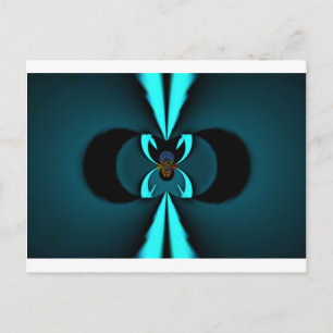 Auffallendes Design für Cyan und Black Vector Postkarte