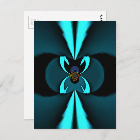 Auffallendes Design für Cyan und Black Vector Postkarte (Vorne/Hinten)