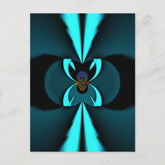 Auffallendes Design für Cyan und Black Vector Postkarte (Vorderseite)