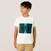 Auffallendes Design für Cyan und Black Vector T-Shirt (Vorne ganz)