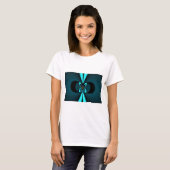 Auffallendes Design für Cyan und Black Vector T-Shirt (Vorne ganz)