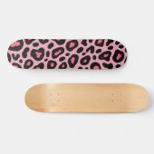 Auffallendes Druckmuster in Rosa und Schwarz-Leopa Skateboard (Horizontal)