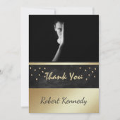 Auffallendes elegantes Abschluss-Foto danken Ihnen Einladung (Vorderseite)