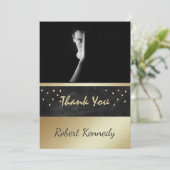 Auffallendes elegantes Abschluss-Foto danken Ihnen Einladung (Stehend Vorderseite)