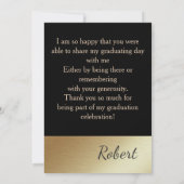 Auffallendes elegantes Abschluss-Foto danken Ihnen Einladung (Rückseite)