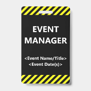Auffallendes "EVENT MANAGER"-Abzeichen Ausweis