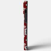 Auffallendes geometrisches rotes und schwarzes Des Case-Mate iPhone Hülle (Rückseite / Links)