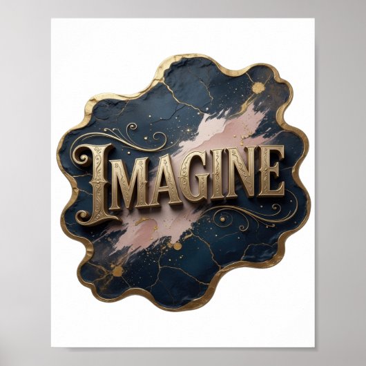 Auffallendes Gold IMAGINE Poster (Vorne)