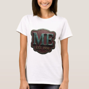Auffallendes Gold ME EST 1998 Druck T-Shirt