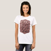 Auffallendes Gold OLD SCHOOL Statement Design T-Shirt (Vorne ganz)