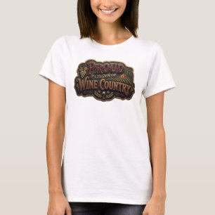 Auffallendes Gold STOLZER BÜRGER DES WEINLANDES T-Shirt