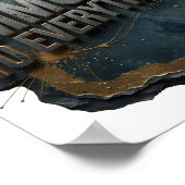 Auffallendes Grau IMMUN GEGEN ALLES 3D-Textkunst Poster (Ecke)