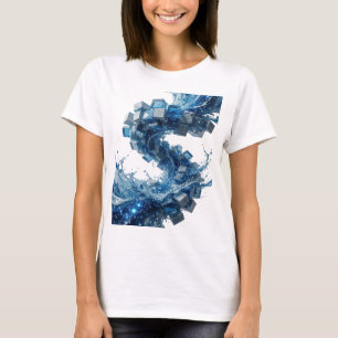 Auffallendes Grau WATER AND ICE CUBES Tragbare Kun T-Shirt