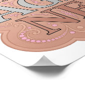 Auffallendes graues IMAGINE-Kunstmotiv Poster (Ecke)