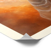 Auffallendes Porträt einer Frau mit rotem Kopf, la Poster (Ecke)