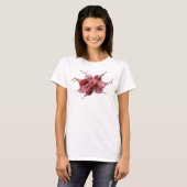 Auffallendes Rosa Abstrakte Erdbeeren T-Shirt (Vorne ganz)