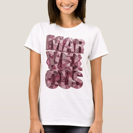 Auffallendes Rosa MARVELOUS Maßdesign T-Shirt (Vorderseite)