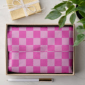 Auffallendes rosa Schachbrettmuster Seidenpapier (Geschenk)
