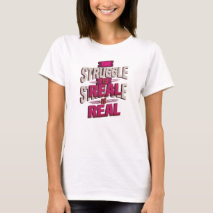 Auffallendes Rot DER KAMPF IST REAL T-Shirt