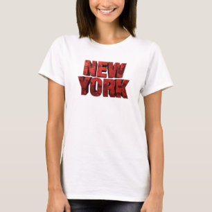 Auffallendes rotes NEW YORK Wearable Art T-Shirt