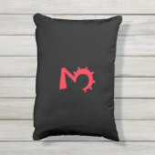 Auffallendes Schwarz-Rot-Design "3" Kissen Für Draußen (Rückseite(Vertikal))