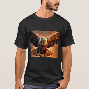 "Auffallendes Schwarzes Adler Grafisches T-Shirt:  T-Shirt