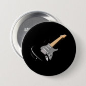 Auffallendes schwarzes elektrisches Gitarrenmusiki Button (Vorne & Hinten)