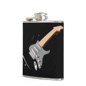 Auffallendes schwarzes elektrisches Gitarrenmusiki Flachmann (Links)