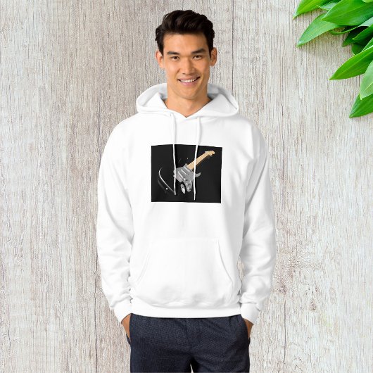 Auffallendes schwarzes elektrisches Gitarrenmusiki Hoodie