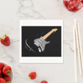 Auffallendes schwarzes elektrisches Gitarrenmusiki Serviette (Beispiel)