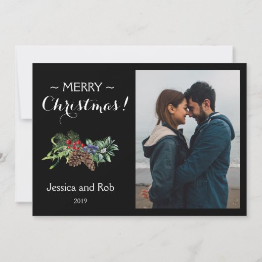 Auffallendes Schwarzes WeihnachtsFoto (Vorderseite)