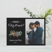 Auffallendes Schwarzes WeihnachtsFoto (Stehend Vorderseite)