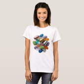 Auffallendes Silber GUMMY BEARS Textdesign T-Shirt (Vorne ganz)