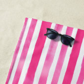 Auffallendes Strandtuch aus Hot Pink Stripe (Beispiel)