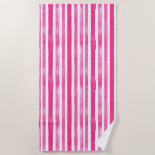 Auffallendes Strandtuch aus Hot Pink Stripe