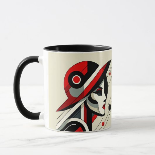 Auffallendes visuelles Kunstwerk #1 Tasse (Links)