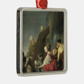 Auffallendes Wasser Moseses vom Felsen Silbernes Ornament (Rechts)