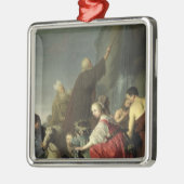 Auffallendes Wasser Moseses vom Felsen Silbernes Ornament (Links)