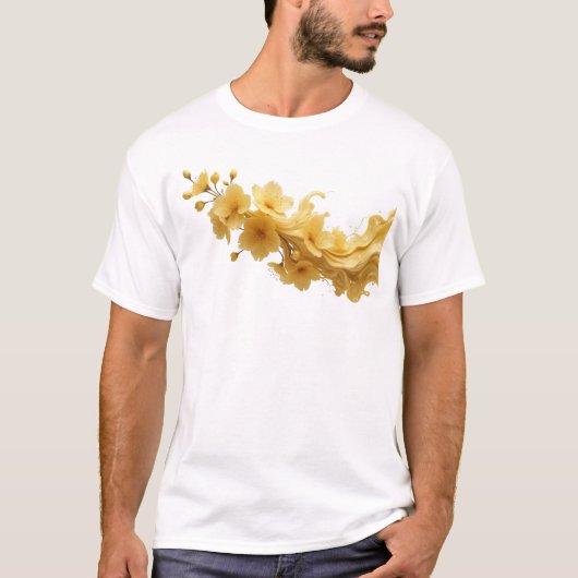 Auffällige ABSTRACTE BLUMEN Kunst T-Shirt (Vorderseite)