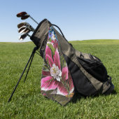 Auffällige Blumen Golfhandtuch (Gras)