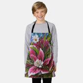 Auffällige Blumen Schürze (Getragen)