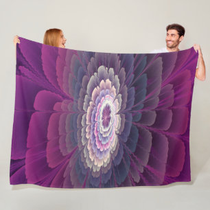 Auffällige Blumenfarbige Abstrakte Fraktal-Kunst R Fleecedecke