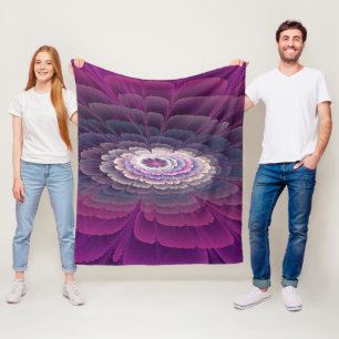 Auffällige Blumenfarbige Abstrakte Fraktal-Kunst R Fleecedecke